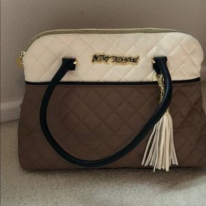 Brown and cream Betsey Johnson purse